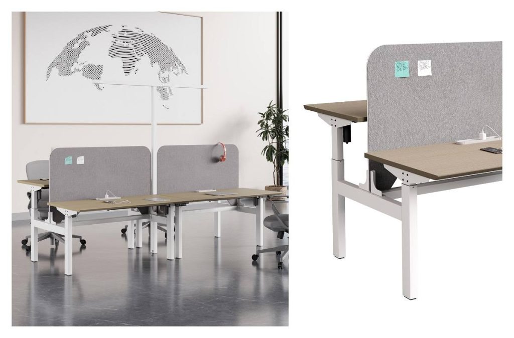 Height adjustable workstation with ergonomic office chair