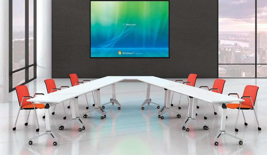 Modular mobile table for meeting and training room